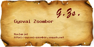 Gyovai Zsombor névjegykártya