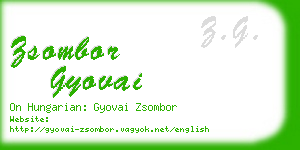 zsombor gyovai business card